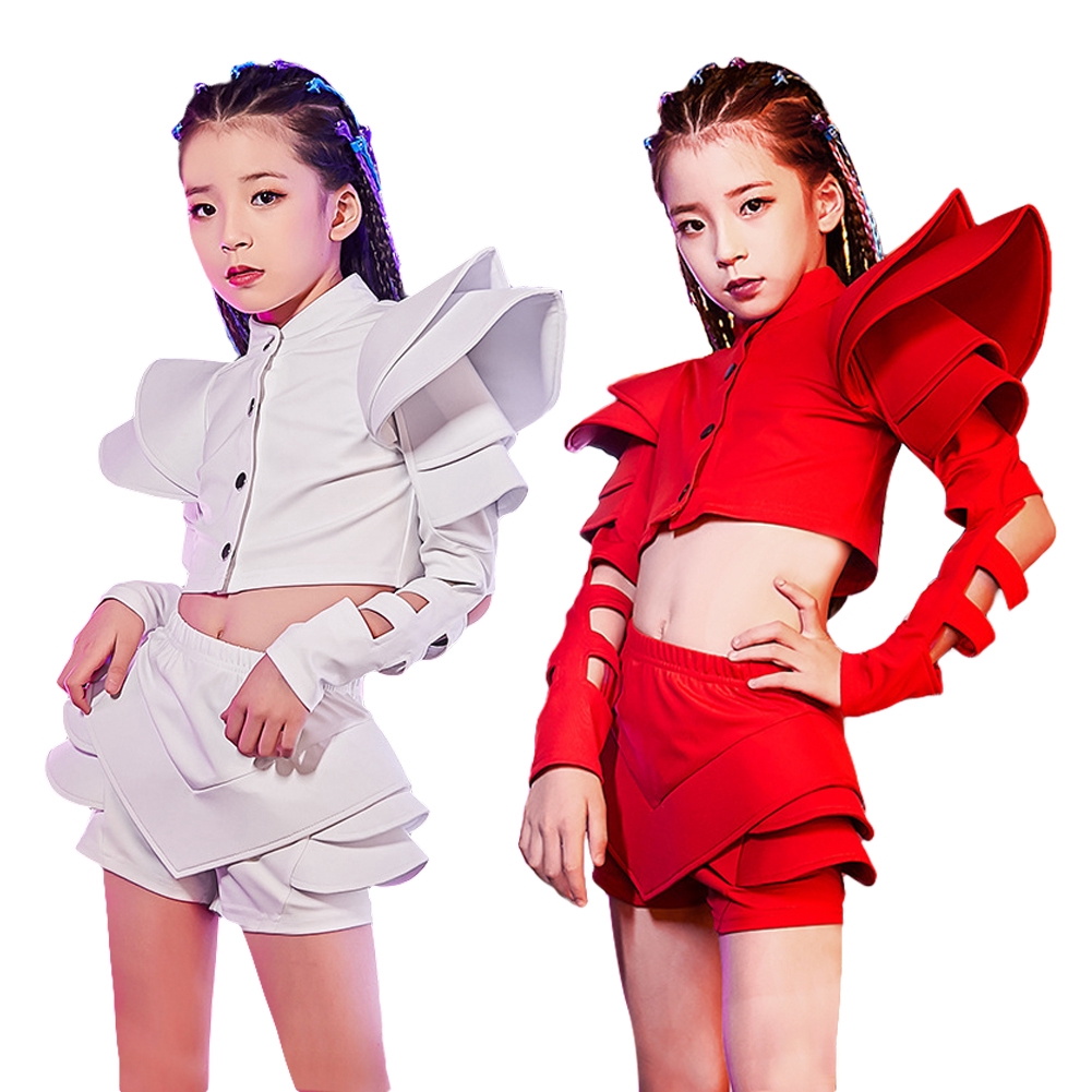 Bộ Trang Phục Trình Diễn Thời Trang Phong Cách Hip Hop Cá Tính Cho Bé Gái
