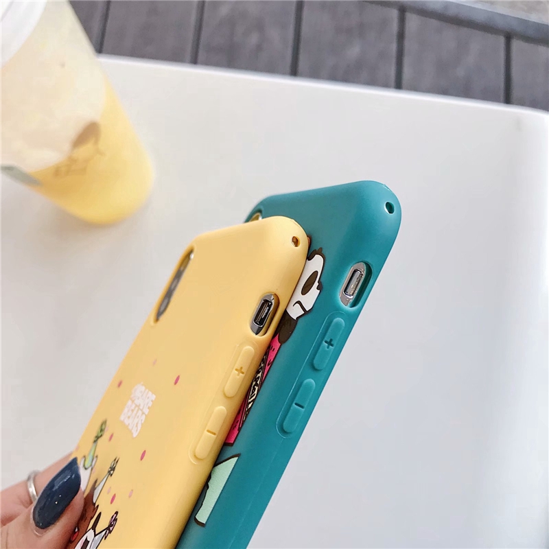 Ốp điện thoại hình hoạt hình We Bare Bears dễ thương dành cho iPhone 6 6S 7 8 Plus X XS Max XR