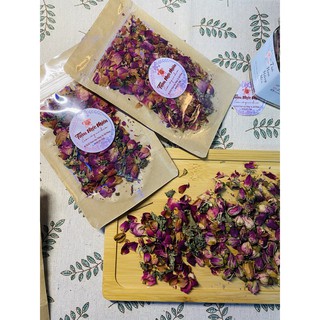 Trà hoa hồng mix cỏ ngọt túi giấy 10g uống thử