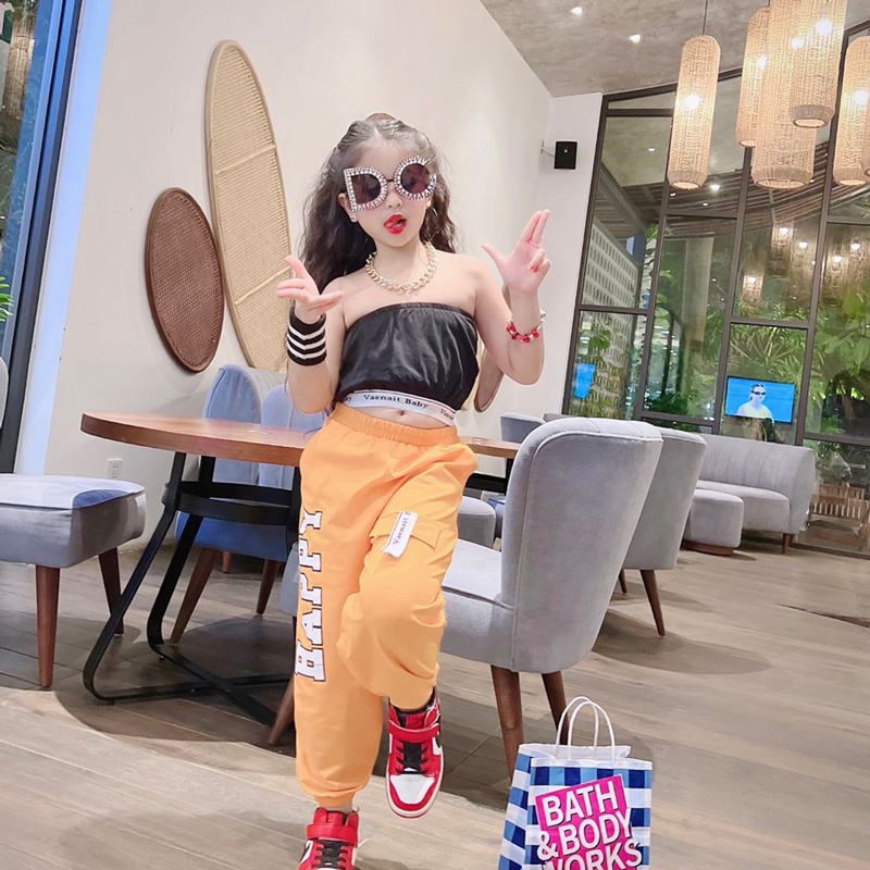 Đồ bộ bé gái  bộ thun jogger 3 món dễ thương cho bé từ 10 đến 40kg