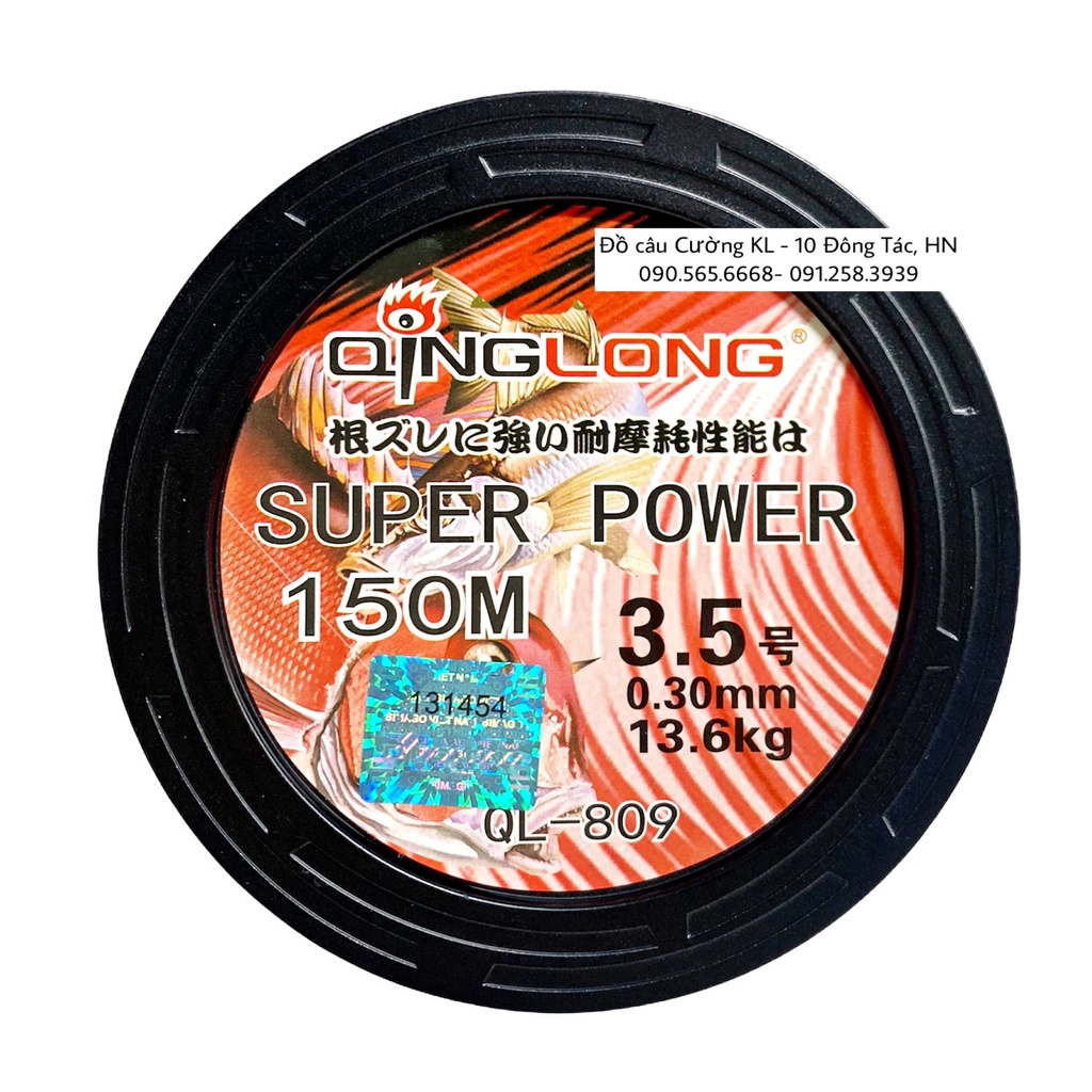 Cước câu cá tàng hình Qinglong Super Power 150m các cỡ