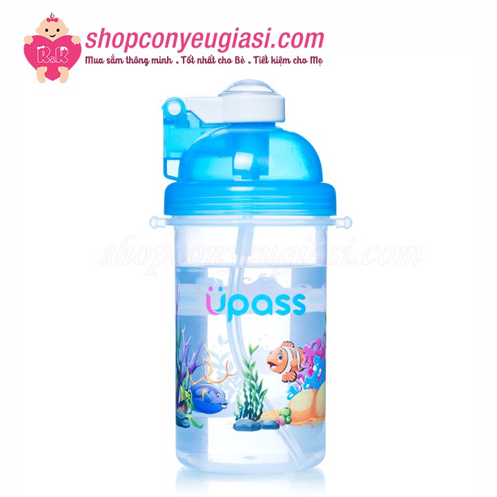 Bình Nước Nắp Bật Ống Hút Mềm 500ml Upass UP0621