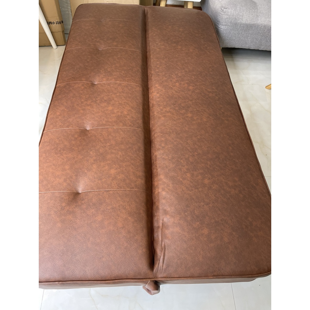 Sofa bed 3 chức năng ngã bọc da cao cấp và chân gỗ lắp ráp thương hiệu MW FURNITURE