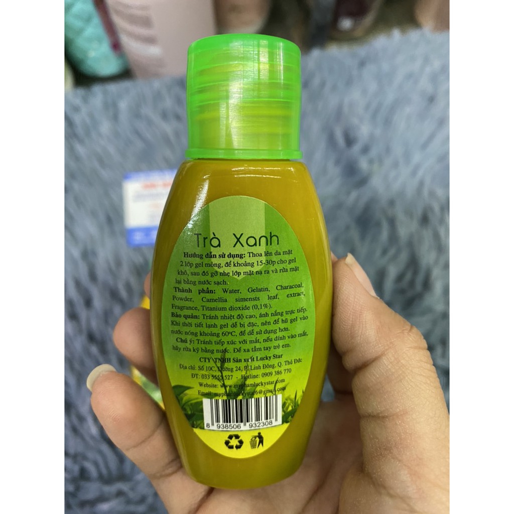 Gel lột mụn trà xanh và than tre