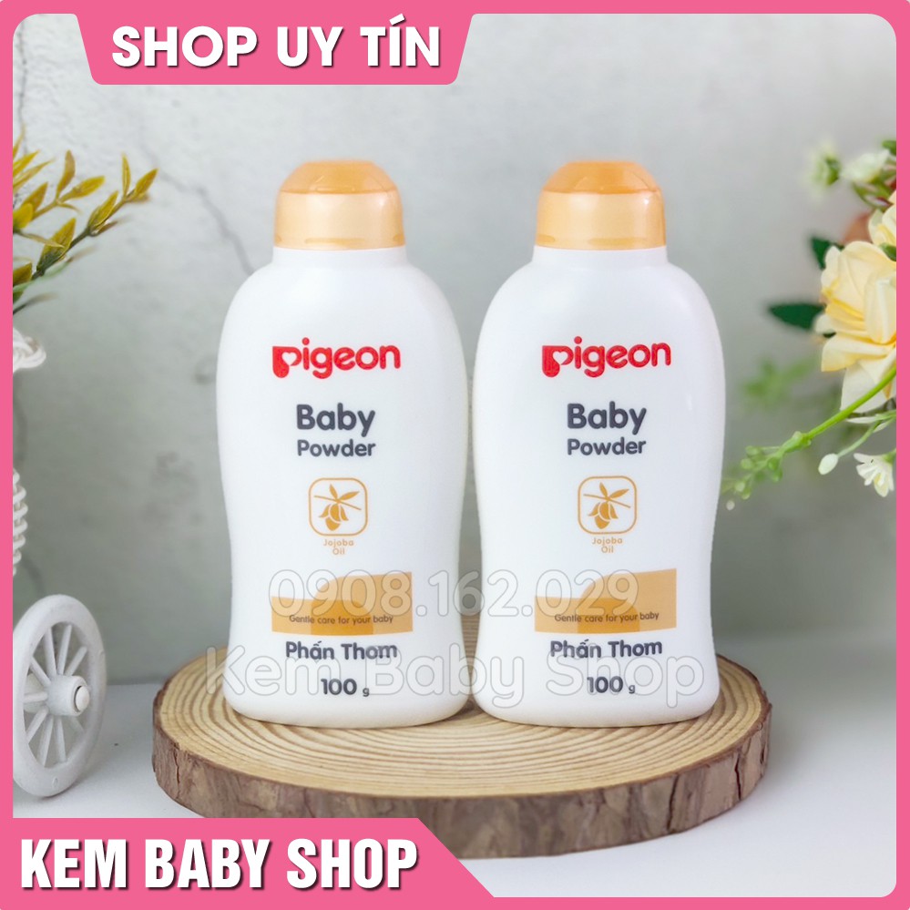 [Chính Hãng] Phấn thơm em bé Pigeon nắp màu 100g / 200g / 450g