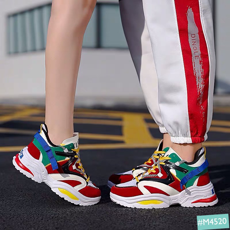 Giày Thể Thao Nam Nữ COUPLE ABO MWC M4520, Giày Sneaker Cặp Đôi Nam Nữ Độn Đế Tăng Chiều Cao 5cm Phù Hợp Đi Chơi