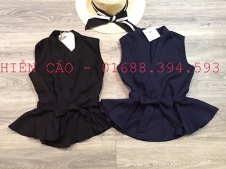 Áo đũi sát nách vạt xoè