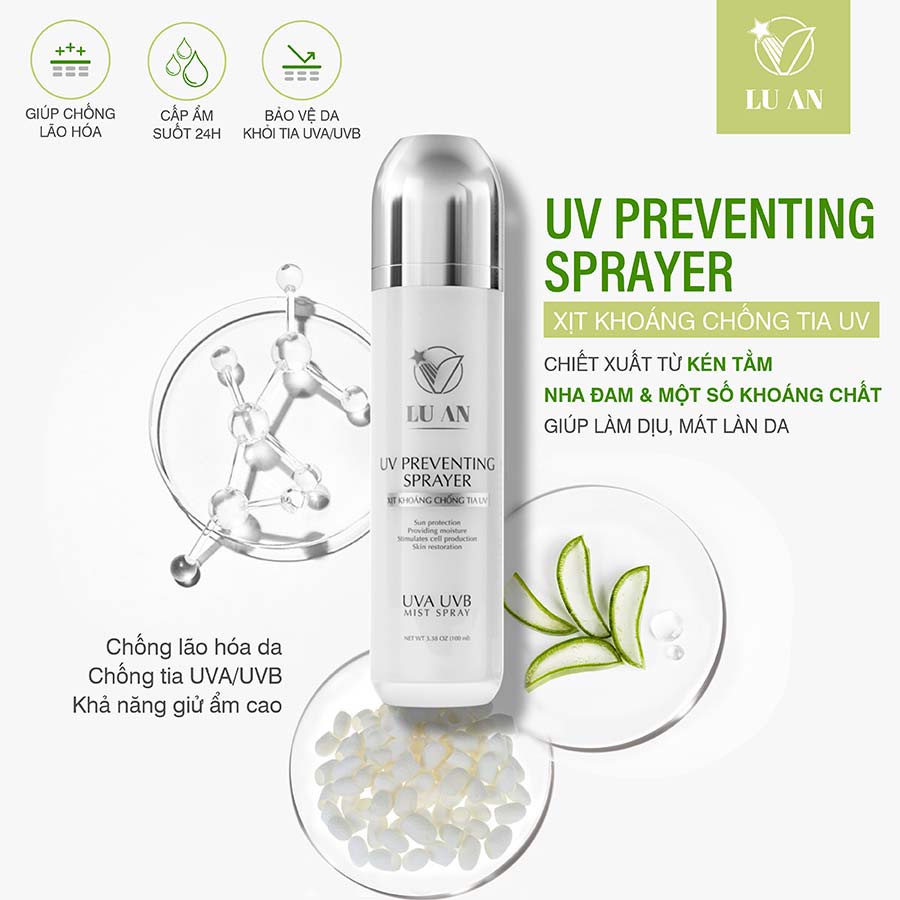 Xịt Khoáng Chống Nắng V LU AN UV Preventing Sprayer