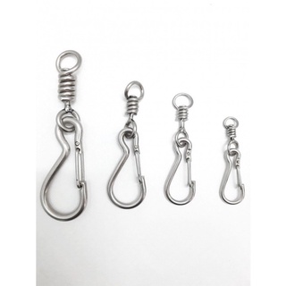 Móc Khoá Cổ Chó - Móc Xích Inox Kèm Chống Xoắn