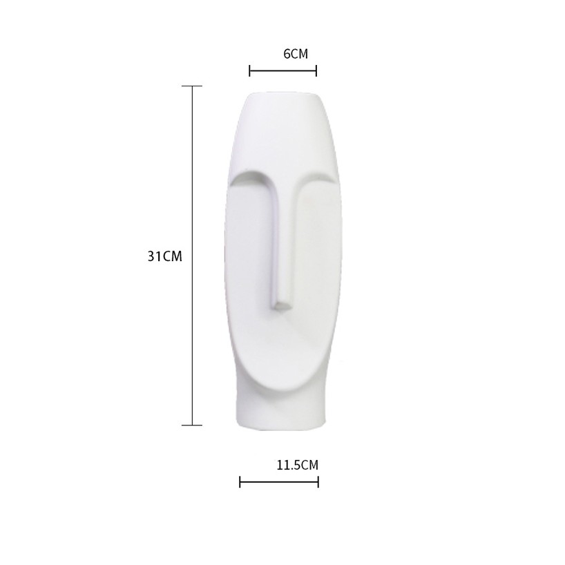 BÌNH HOA SỨ HOẠ TIẾT MẶT NGƯỜI