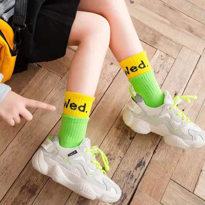 Vớ Cotton Hai Màu Sắc Kẹo Ngọt Dễ Thương Dành Cho Bé Gái