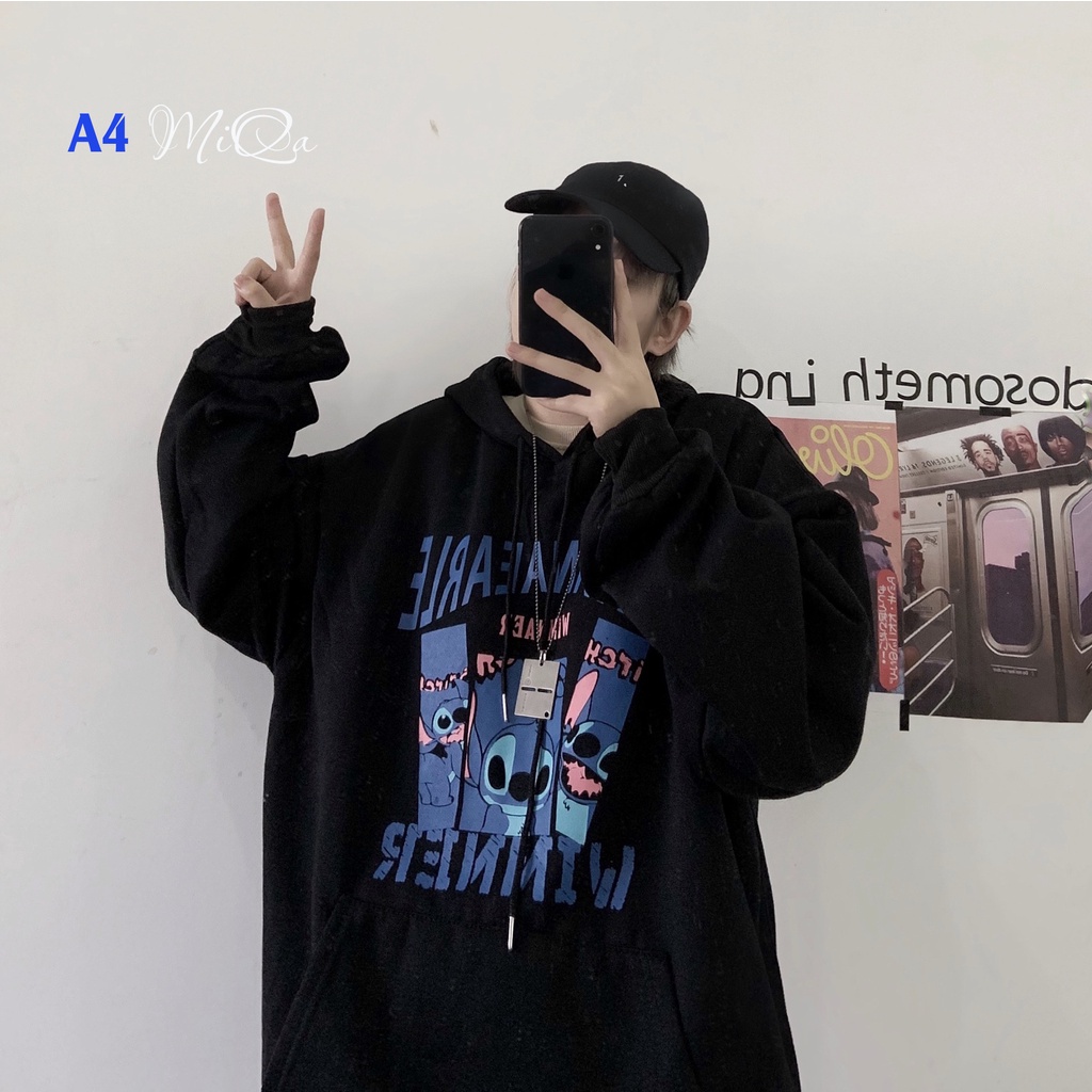 Áo Nỉ Bông Thời Trang UNISEX Hoạ Tiết Stitch Cute 🫐/ HOODIE FREESIZE 💜 MiQa 💜 #10 | BigBuy360 - bigbuy360.vn
