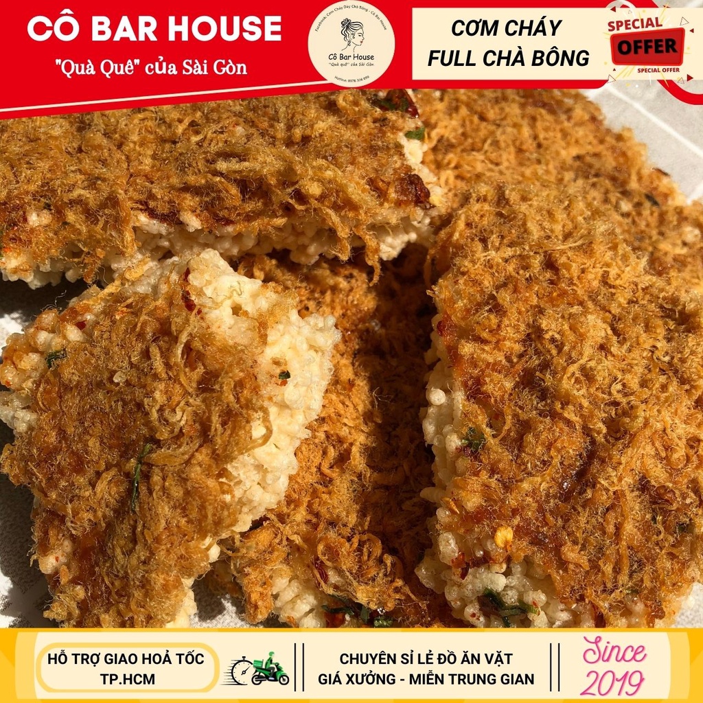 - Cơm cháy chà bông mang vị nguyên bản (cay/không cay) - 500gram - Ship hoả tốc HCM