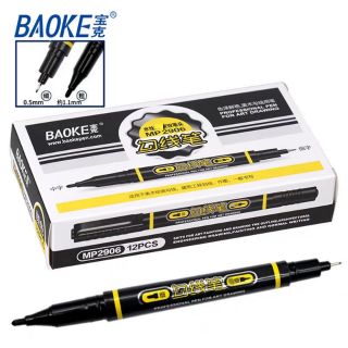 Bút marker viền đen chuyên cho màu vẽ tranh bút 2 đầu