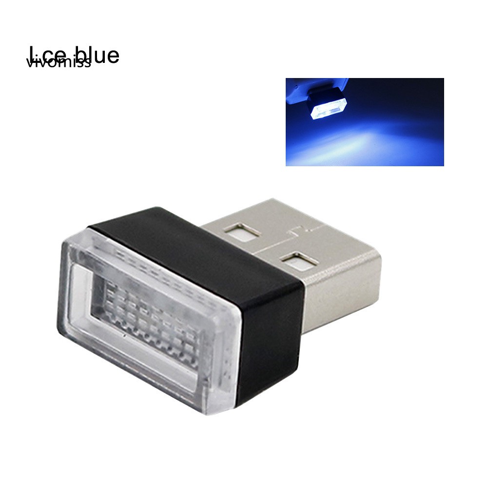 Đèn LED đầu cắm USB trang trí nội thất xe ô tô