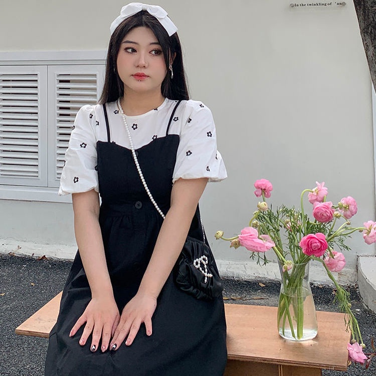 Đầm Yếm Lưng Cao Thời Trang Xuân Hè Plus Size
