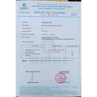 TINH DẦU QUẾ - LÊ QUẾ