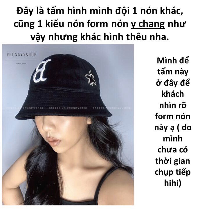 Nón 4 múi thêu chữ LA- mũ NAM/NỮ bucket tai bèo vành