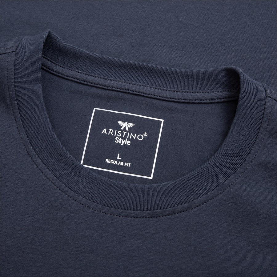 Áo Thun Thu Đông Dài Tay Nam Aristino ALT006W2 Trơn Màu Chất Cotton Cao Cấp dáng Regular Fit Suông Vừa Cổ Tròn