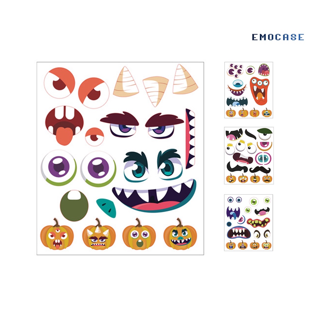 Miếng Dán Trang Trí Túi Kẹo Phong Cách Halloween Độc Đáo