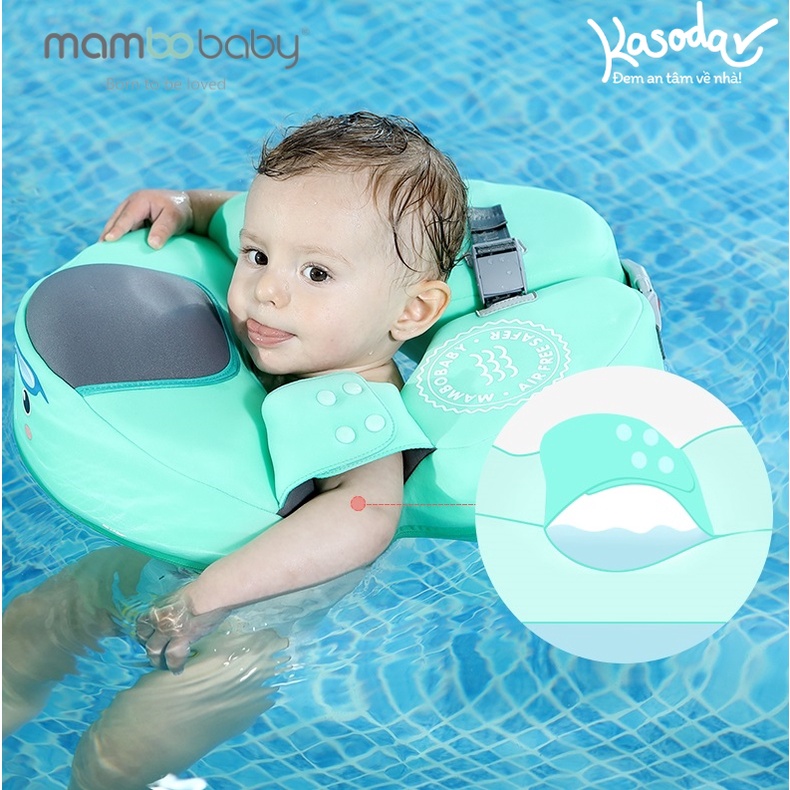 Phao bơi không bơm hơi cho bé từ 8 tháng 1 2 3 4 tuổi phao tập bơi chống lật Mambobaby