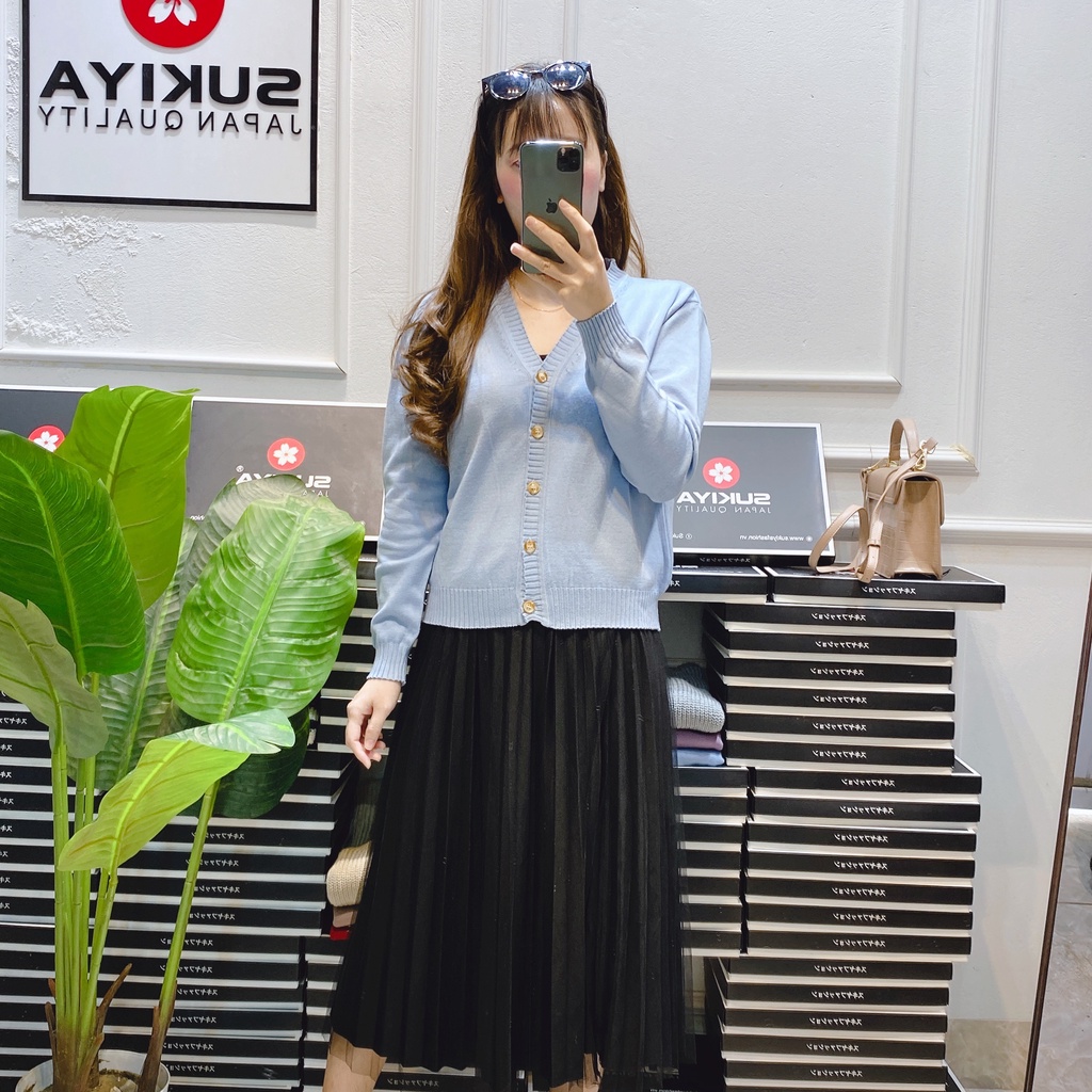 Áo Khoác Cardigan Nữ SUKIYA Dài Tay Dễ Thương Chất Len Lông Cừu Mềm Mại AL33 | BigBuy360 - bigbuy360.vn