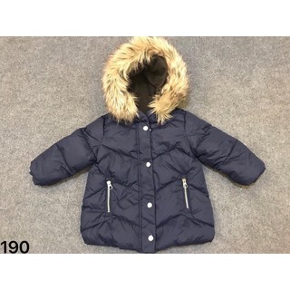 (xả) (thanh lý) Áo khoác phao parka mũ lông bé trai, bé gái (Sz: 9/12m-3/4y)