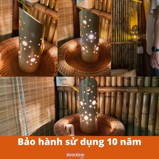 Đèn trang trí ống tre