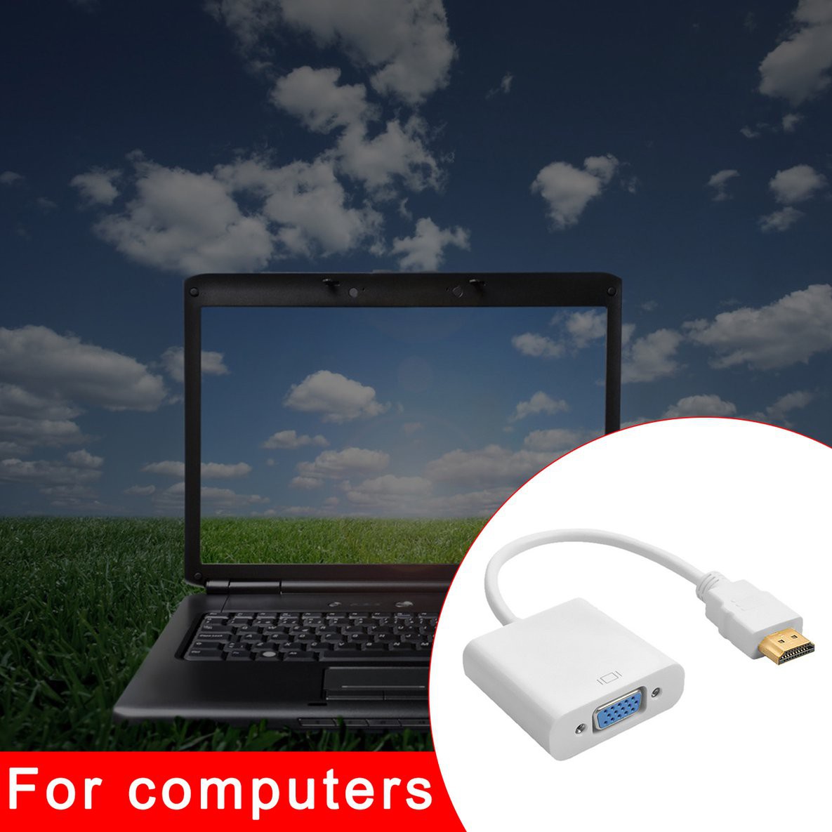 Dây Cáp Chuyển Đổi Âm Thanh Hdmi Sang Vga Không Có Chip