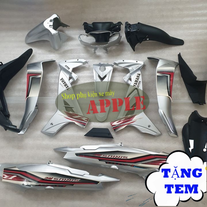 Dàn áo xe SIRIUS đời 2005 đến 2018 nhựa ABS cao cấp Màu Bạc  Củ hậu xe Sirius - SPA-DG-Si
