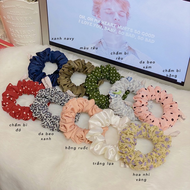 Đồ buộc tóc scrunchies minisize nhiều màu✨