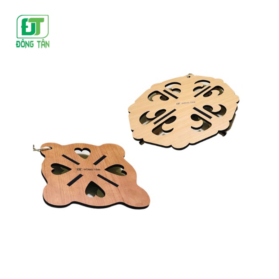 Combo 2 Đế Lót Nồi Bằng Gỗ Cao Cấp Size Lớn Cách Nhiệt Chống Trầy Xướt Bền Màu