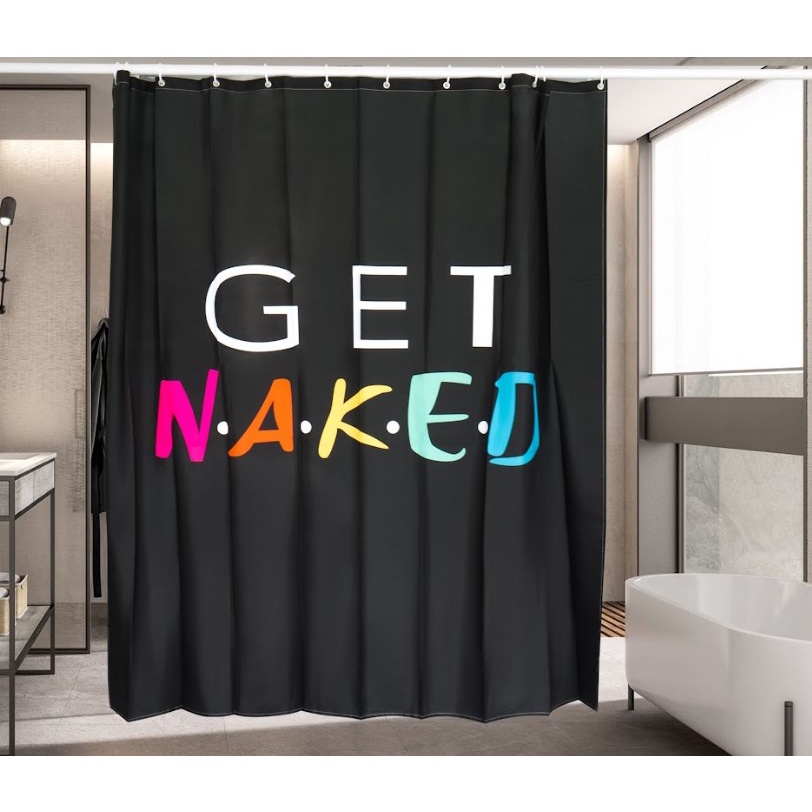 Set Rèm Phòng Tắm Kèm Thảm Lau Chân Siêu thấm Naked