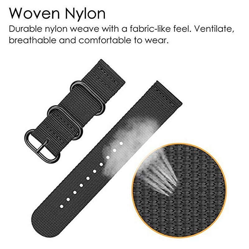 Dây Nylon Cho Đồng Hồ Thông Minh Amazfit Gtr2 Gtr 47mm Xiaomi Amazfit Pace 1 2 2s 3 Stratos Dài 22mm