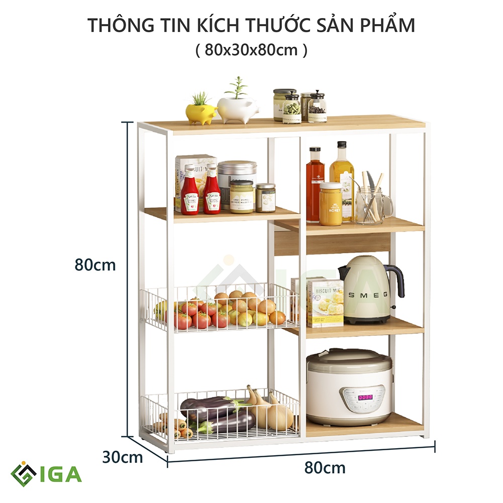 Kệ nhà bếp đa năng khung trắng Versatile S-  GM31