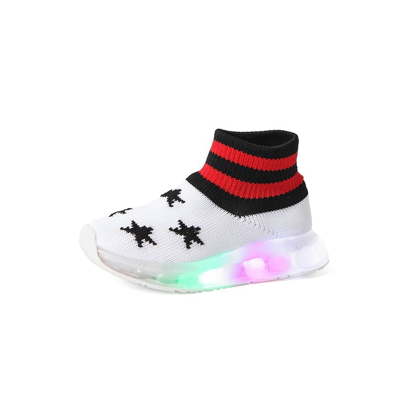 Mới Giày Thể Thao Đế Mềm Chống Trượt Thoáng Khí Có Đèn Led Cho Bé