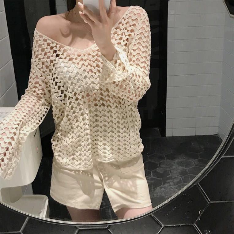 [Sẵn Hàng Giao Ngay] [ ♥️FREE SHIP♥️ ] ÁO LƯỚI TIM ĐI BIỂN HÀNG QUẢNG CHÂU