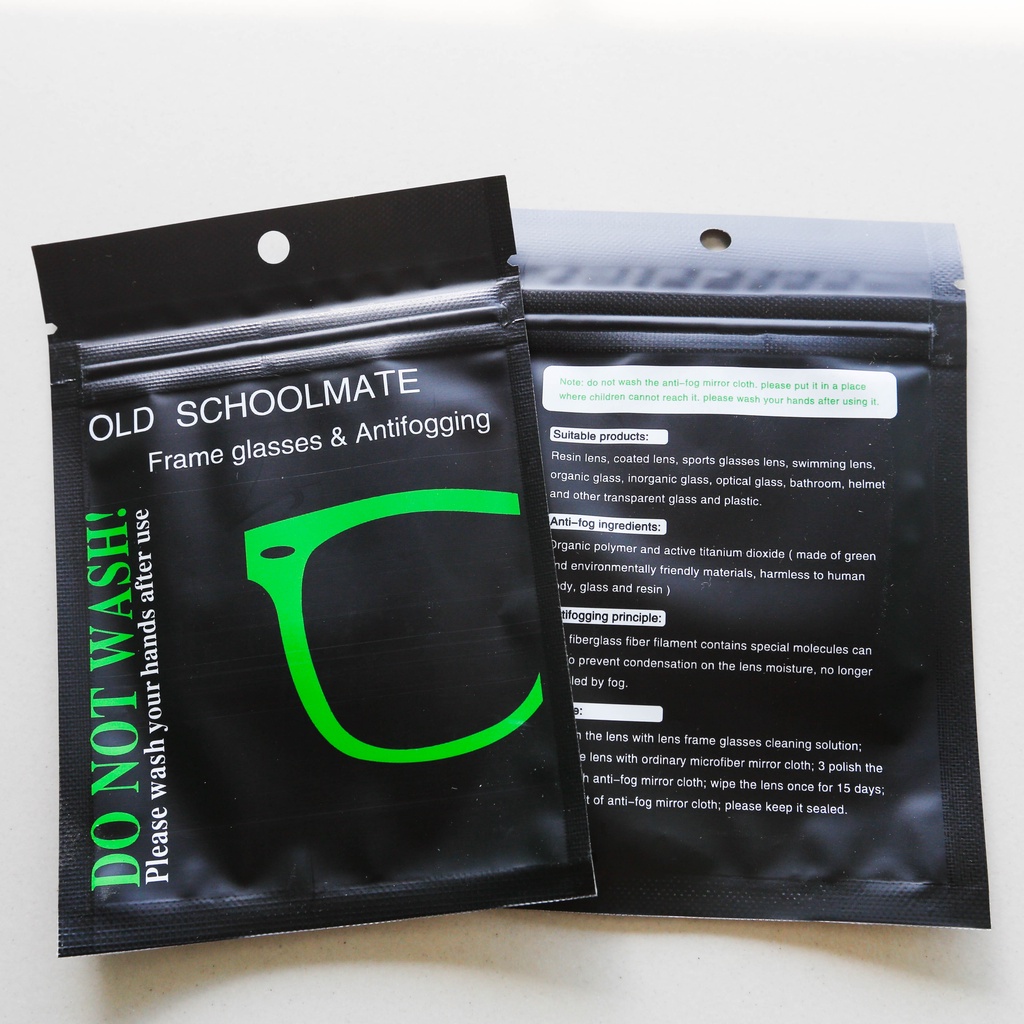 Khăn lau kính NANO chống bám hơi nước, chống hấp hơi cho mắt kính ONE STORE