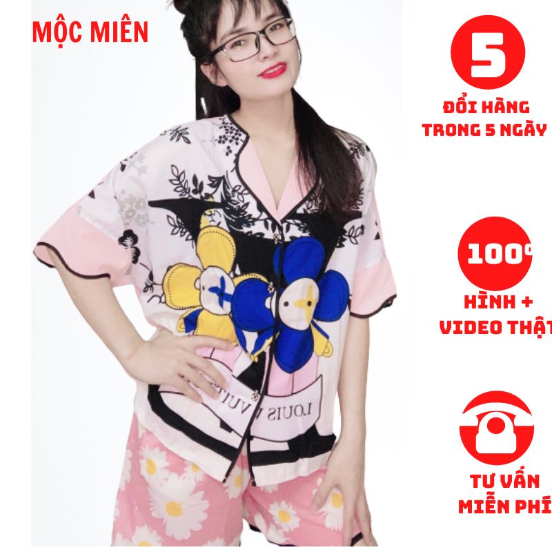 Bộ đồ ngủ cánh dơi nhiều họa tiết chất lụa mango báo mát MN02