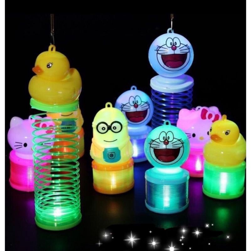 Đồ chơi đèn lồng hoạt hình lò xo phát sáng cho bé