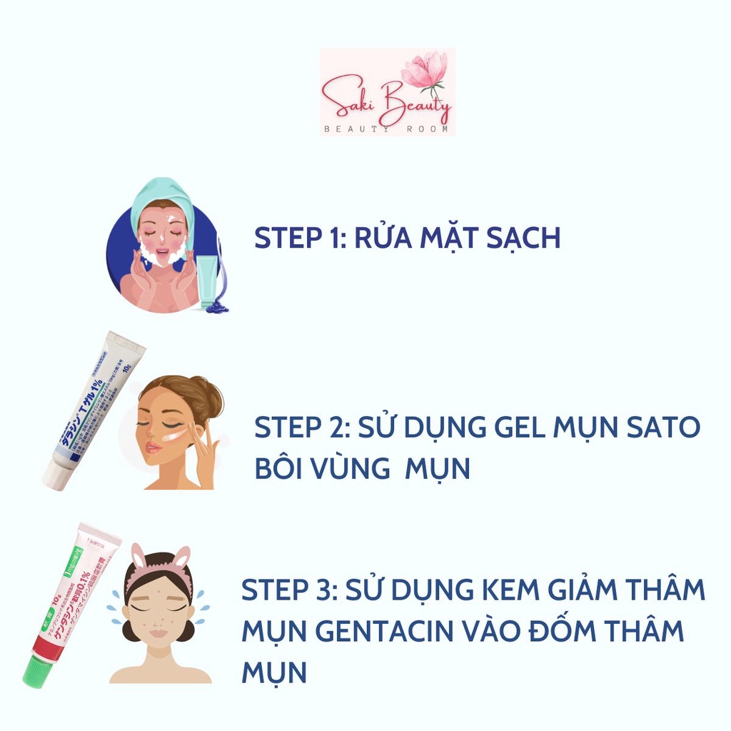 Gel giảm thâm ngừa mụn Sato Saki beauty Nhật Bản 10g | BigBuy360 - bigbuy360.vn