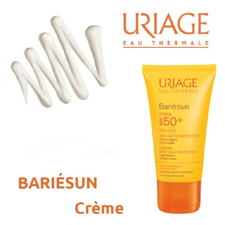 Set kem chống nắng da nhạy cảm Uriage Bariesun Cream Very High Protection SPF50+ 50ml (tặng kèm xịt khoáng)