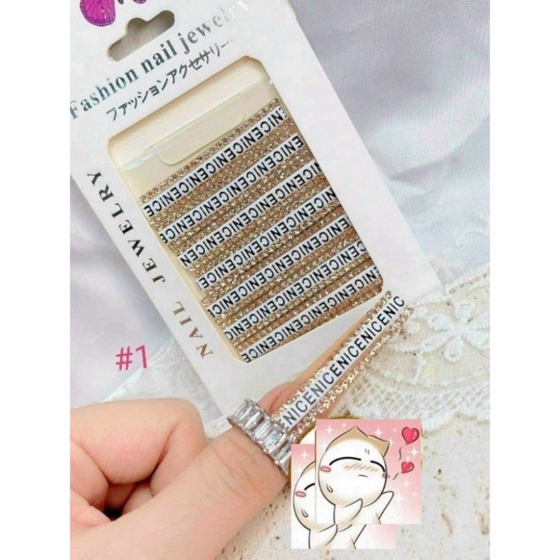 Sét charm chữ viền đá sang chảnh