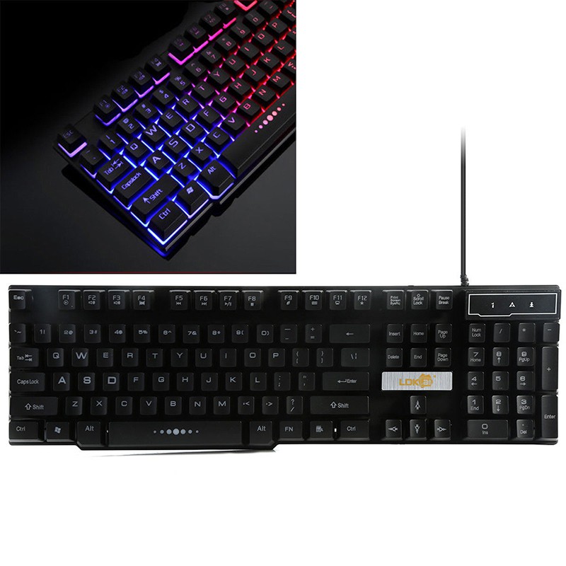 Bàn Phím Chơi Game Gắn Đèn Led Nhiều Màu Sáng Tạo