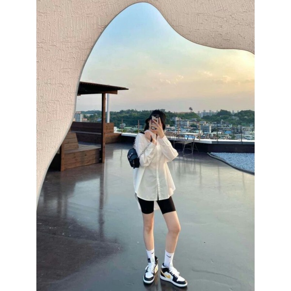 Áo sơ mi form rộng xuất dư