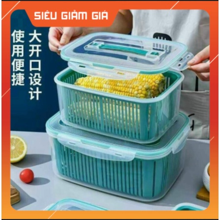 HỘP ĐỰNG ĐỒ BẢO QUẢN TỦ LẠNH - Bộ set 5 rổ hộp đựng đồ tủ lạnh đa năng thông minh cao cấp