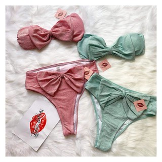 Bikini Khả Như Mặc Quay Nơ Lấp Lánh