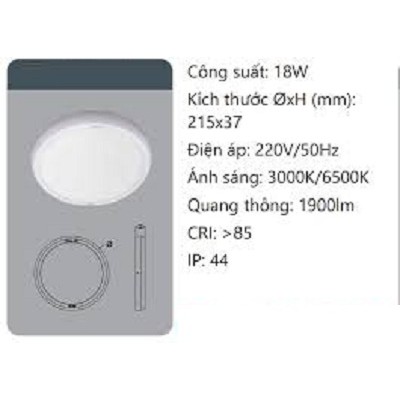 Bộ 10 đèn Led downlight âm trần siêu mỏng 18W