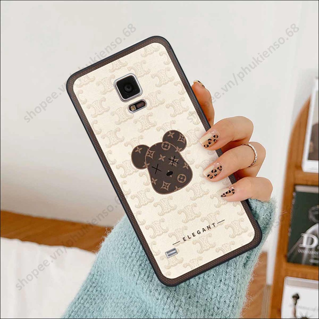 Ốp lưng điện thoại Samsung Note 4 / Note 5 elegant, gấu be@rbrick cao cấp, vỏ ốp rẻ đẹp