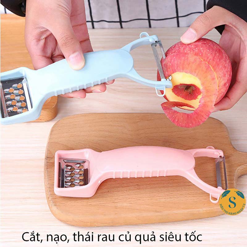 Nạo bào rau củ bằng nhựa lúa mạch 2 đầu tiện dụng, Dao Bào Nạo Gọt Rau Củ Quả 2 Đầu Tiện Lợi [DAO BÀO NHỎ]